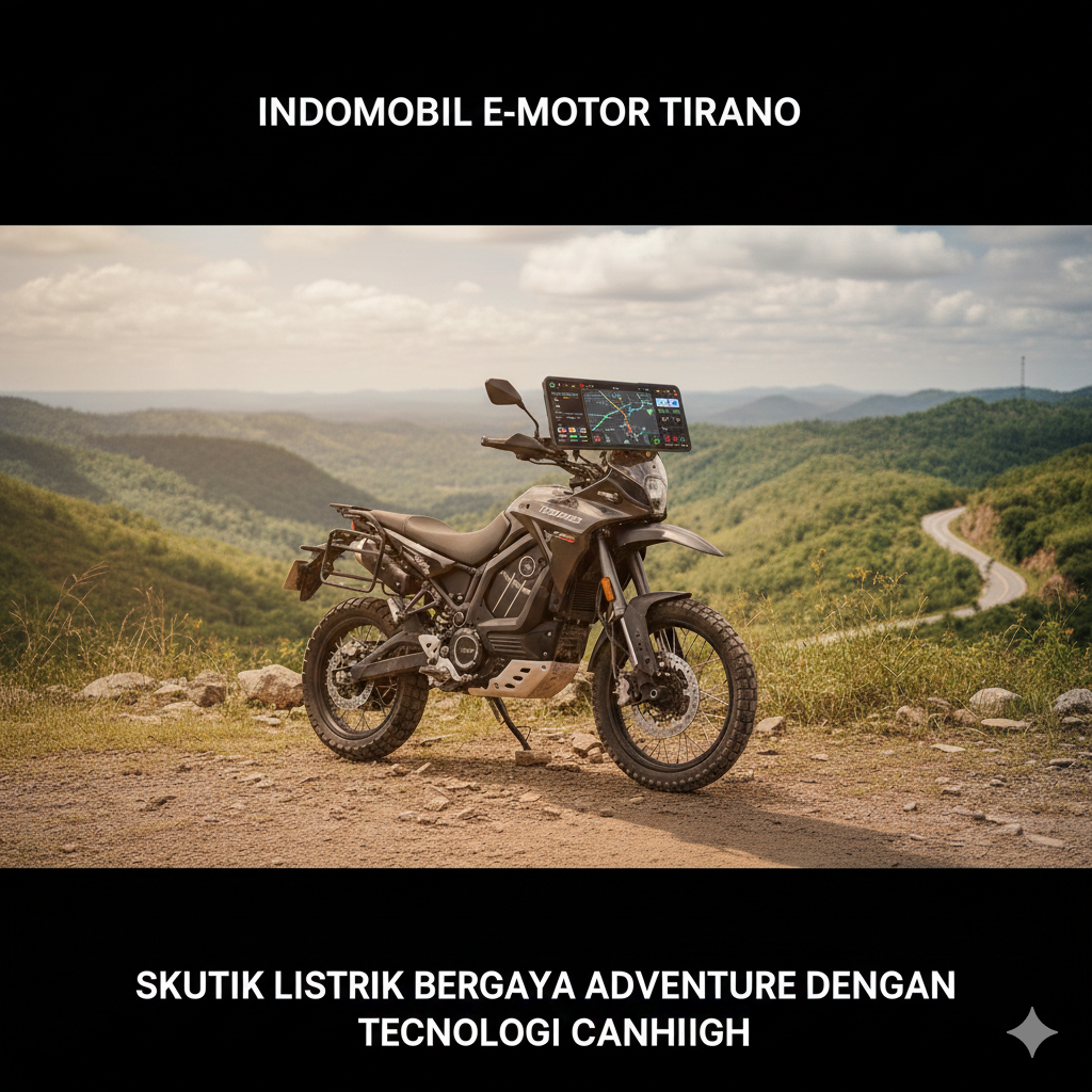 Indomobil E-Motor Tirano: Skutik Listrik Bergaya Adventure dengan Teknologi Canggih
