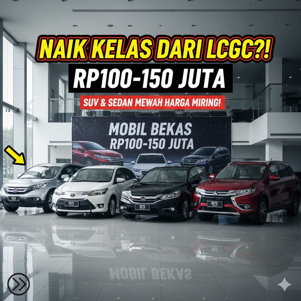 Mobil bekas non LCGC budget Rp100&ndash;150 juta, dari Honda CR-V hingga Outlander, opsi SUV dan sedan mewah harga terjangkau.