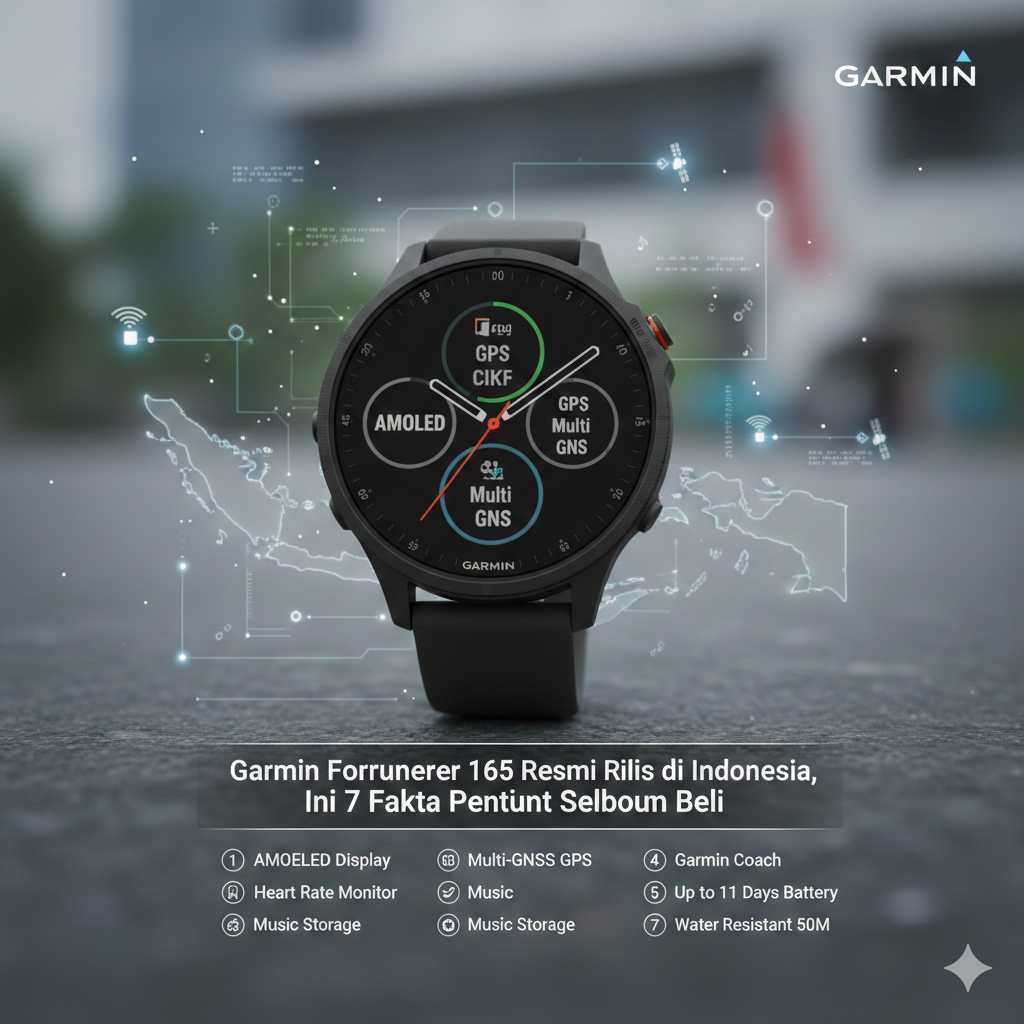 Garmin Forerunner 165 Resmi Rilis di Indonesia, Ini 7 Fakta Penting Sebelum Beli &ndash; AMOLED, GPS Multi GNSS, Harga Mulai Rp 4 Jutaan!