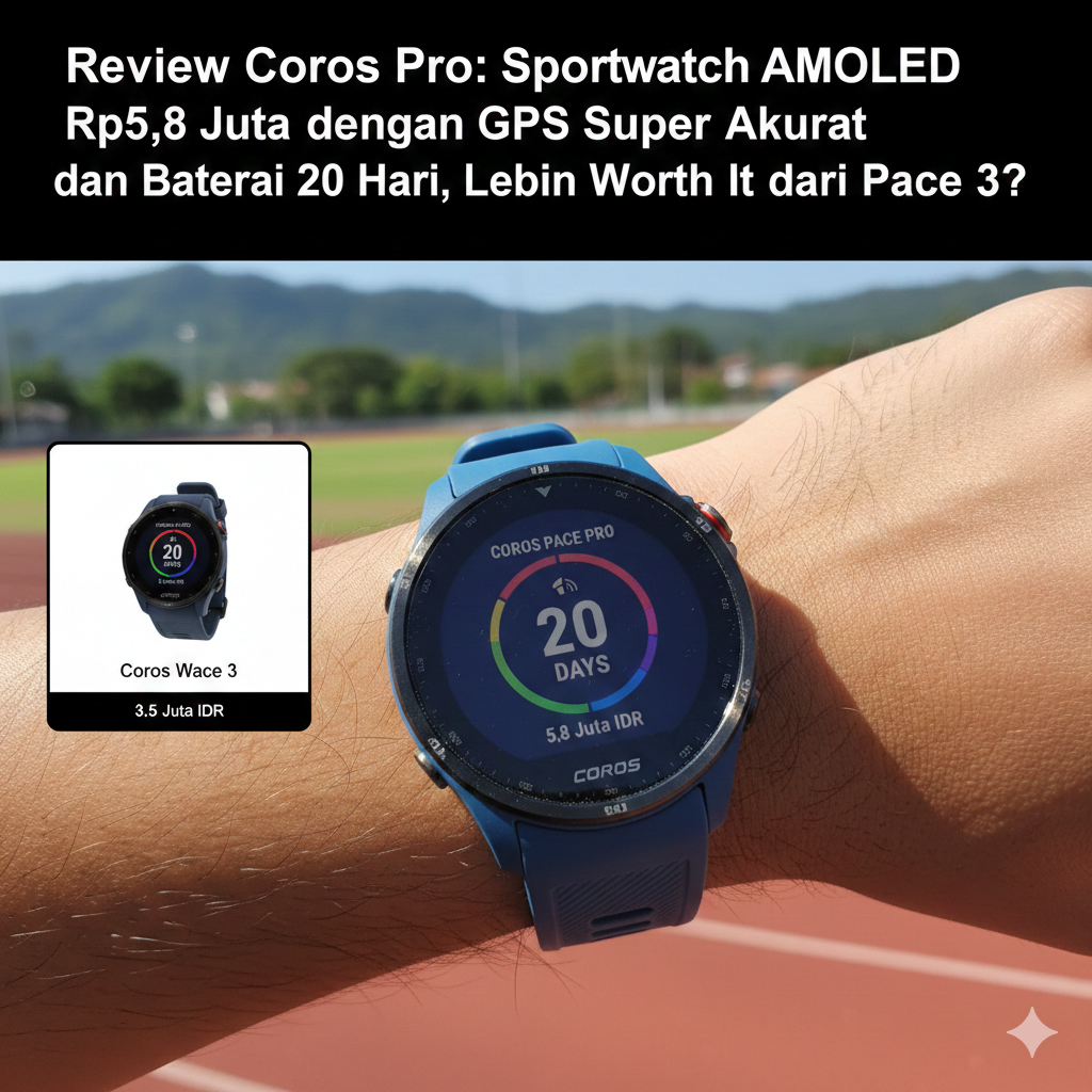 Review Coros Pace Pro: Sportwatch AMOLED Rp5,8 Juta dengan GPS Super Akurat dan Baterai 20 Hari, Lebih Worth It dari Pace 3?
