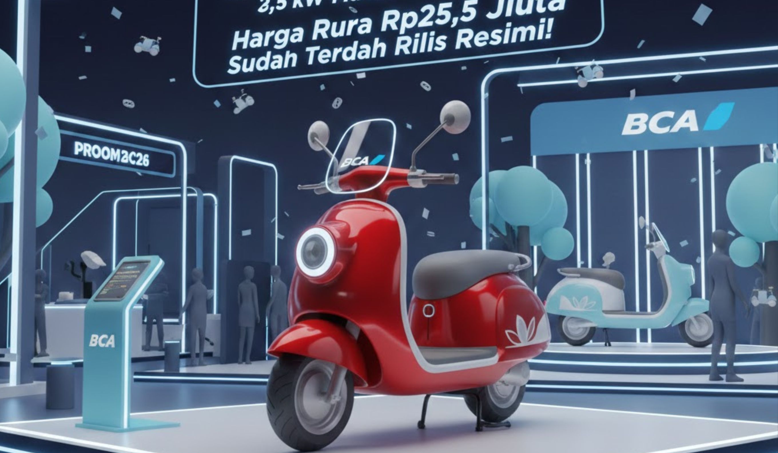 Promo BCA bikin Indomobil EMotor Sprinto EV 3,5 kW makin terjangkau. Simak harga Rp25,5 juta dan fitur TFT touchscreen-nya!