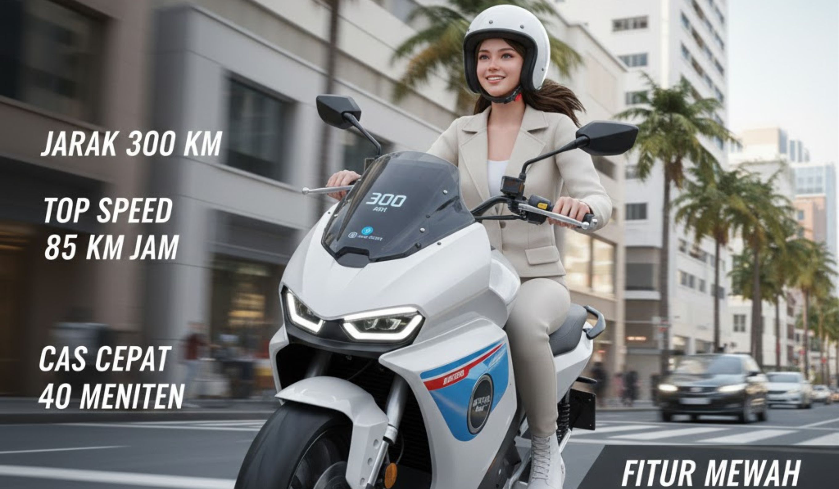 Review motor listrik Zongshen ES5: jarak 300 km, top speed 85 km/jam, cas cepat 40 menit. Cocok untuk mobilitas perkotaan!