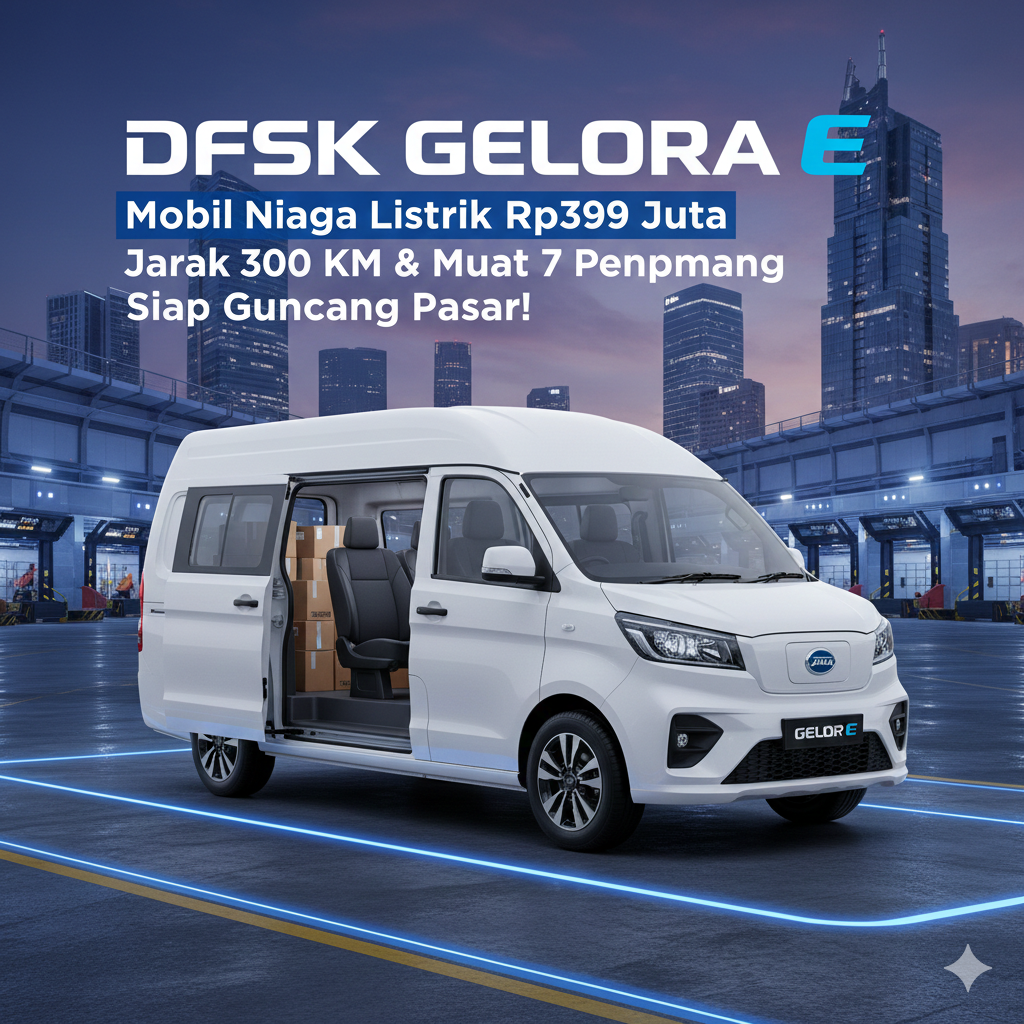 DFSK Gelora I Mobil Niaga Listrik Rp399 Juta, Jarak 300 Km dan Muat 7 Penumpang, Siap Guncang Pasar!