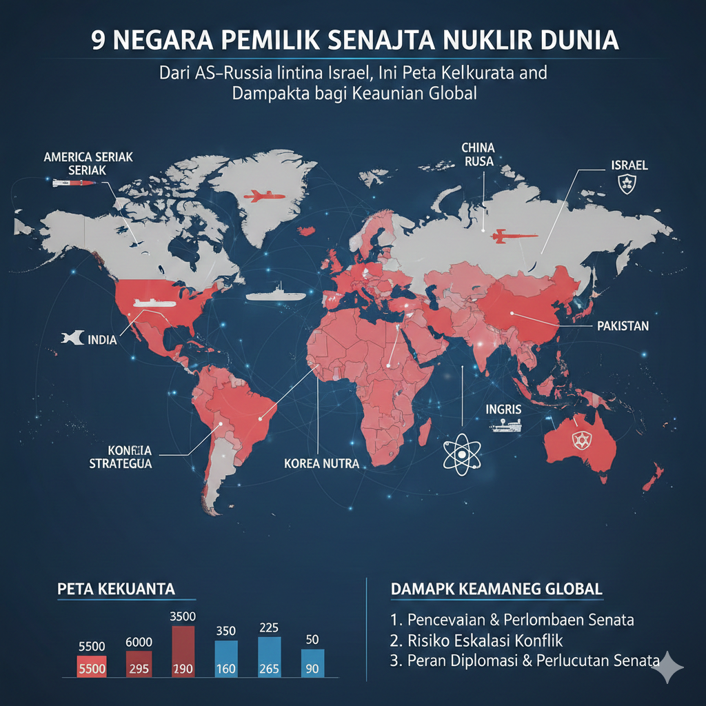 9 Negara Pemilik Senjata Nuklir Dunia: Dari AS&ndash;Rusia hingga Israel, Ini Peta Kekuatan dan Dampaknya bagi Keamanan Global