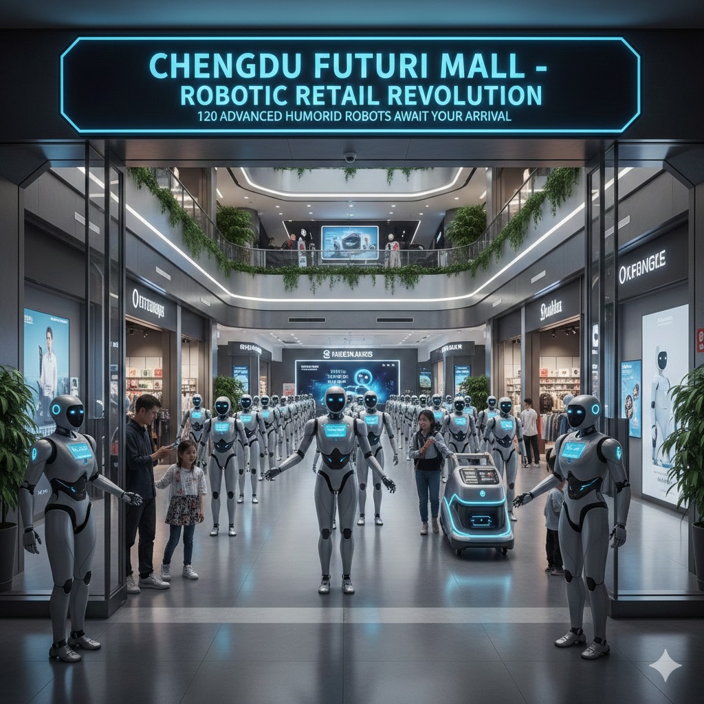 Mall Robot Humanoid Pertama di Chengdu China Dibuka, 120 Robot Canggih Sambut Pengunjung dan Ubah Cara Belanja
