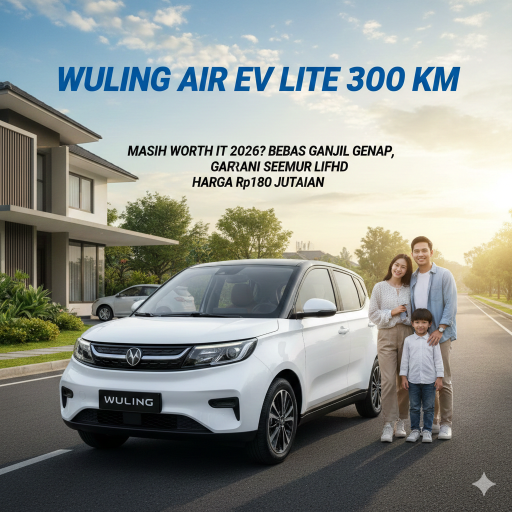 Wuling Air EV Lite 300 Km Masih Worth It 2026? Bebas Ganjil Genap, Garansi Seumur Hidup, Harga Rp180 Jutaan