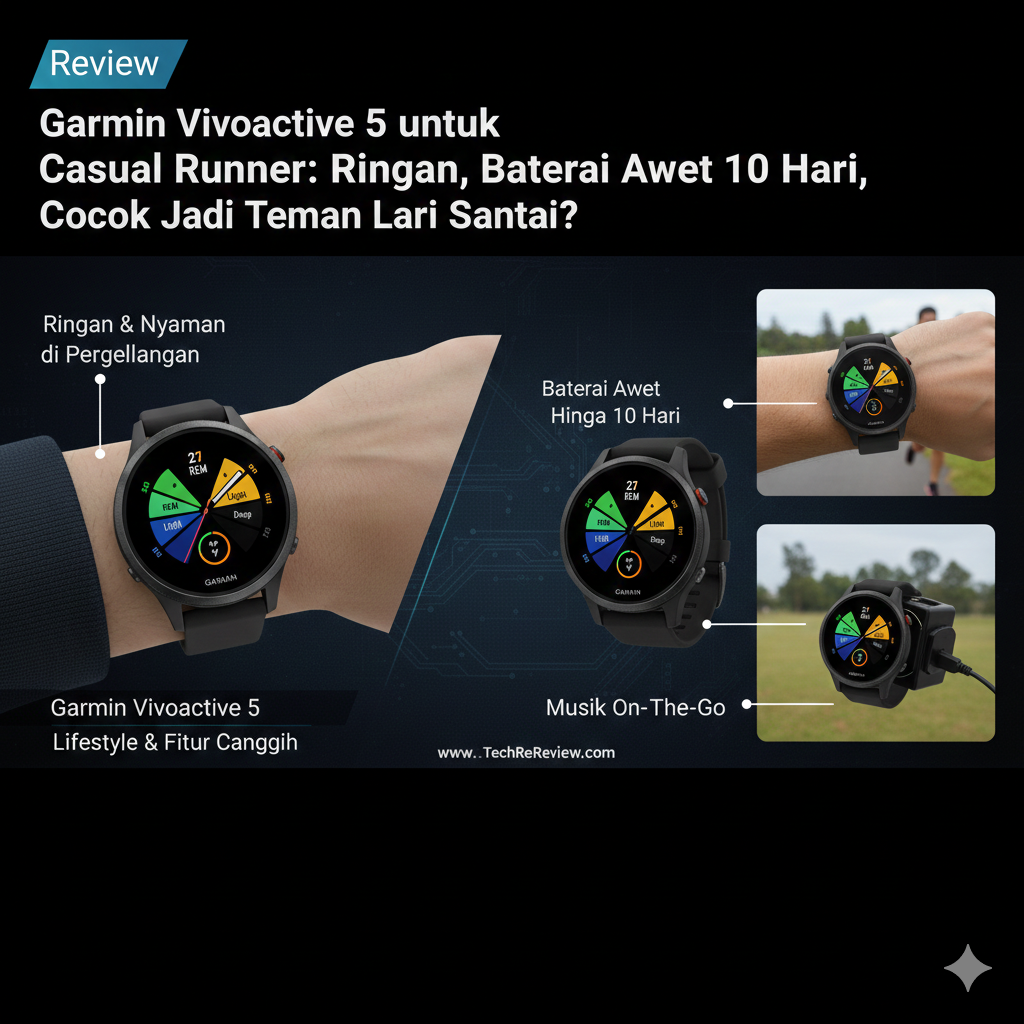 Review Garmin Vivoactive 5 untuk Casual Runner: Ringan, Baterai Awet 10 Hari, Cocok Jadi Teman Lari Santai?  