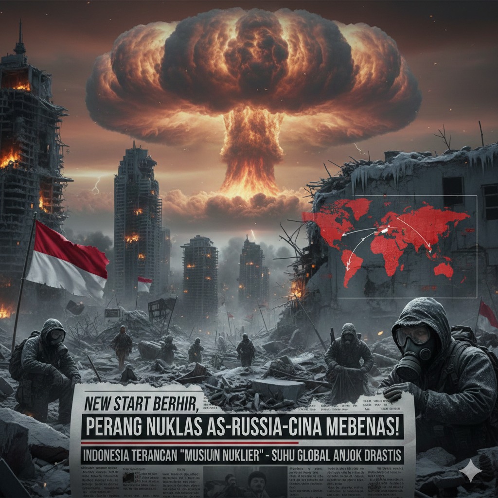 Skenario Perang Nuklir 2026: New START Berakhir, AS&ndash;Rusia&ndash;Cina Memanas, Indonesia Terancam Nuclear Winter?