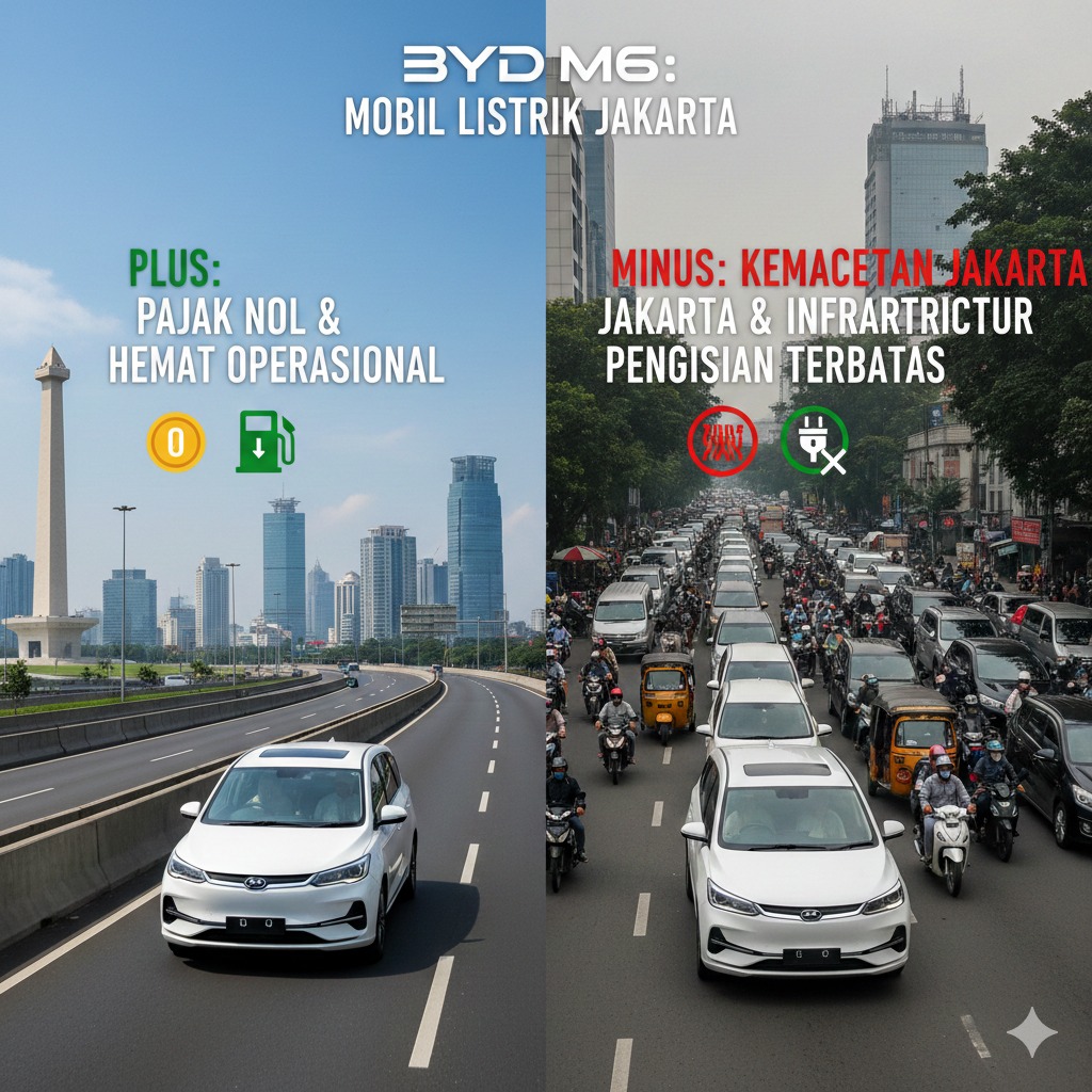 BYD M6: Plus Minus Mobil Listrik Jakarta, Pajak Nol dan Hemat Operasional