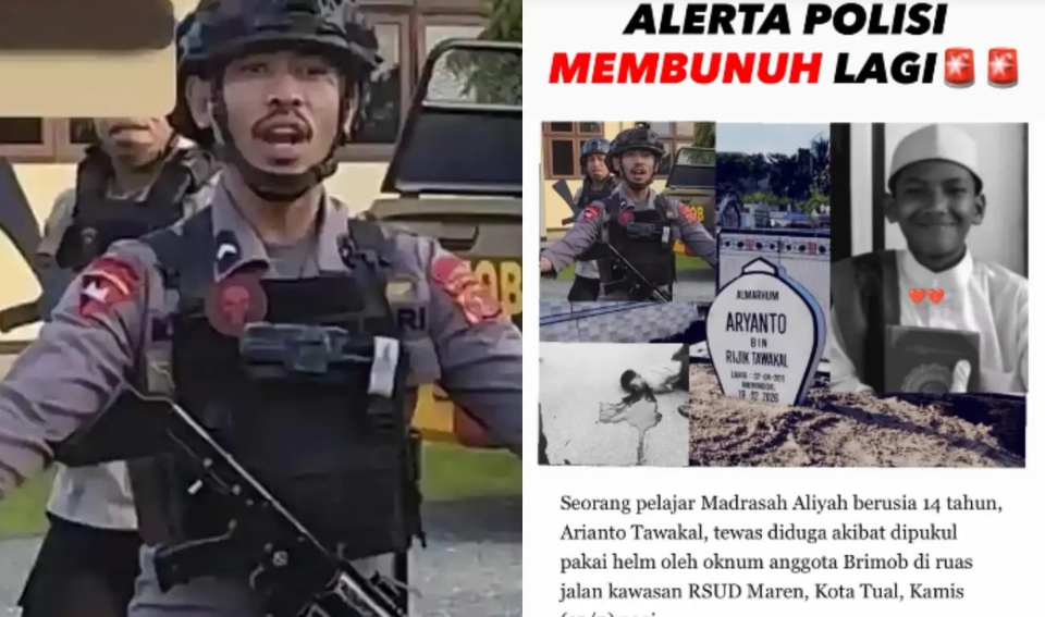 Siswa di Maluku tewas diduga dipukul helm oleh oknum Brimob. Kasusnya kini dalam penyelidikan aparat berwenang.