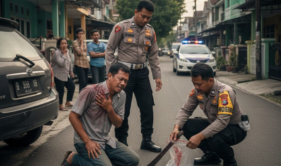 Cekcok parkir di Palembang berujung pembacokan. Korban luka di punggung, pelaku sudah diamankan polisi. Jaga emosi, utamakan musyawarah!