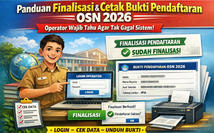 Ilustrasi : Panduan cara mencetak bukti pendaftaran OSN 2026.