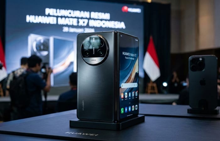 Huawei Mate X7 resmi rilis 5 Maret 2026. Kamera 17,5 EV HDR dan baterai awet siap tantang iPhone 17 Pro Max.