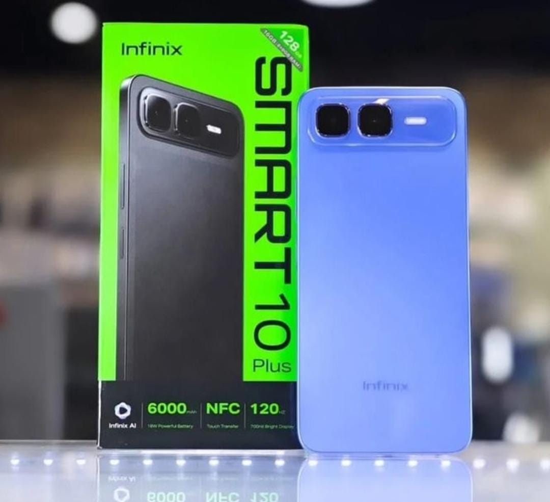 Infinix Smart 10 Plus Rp1,4 juta hadir dengan desain mewah, layar punch-hole, dual speaker, dan baterai 6000 mAh yang tahan lama.
