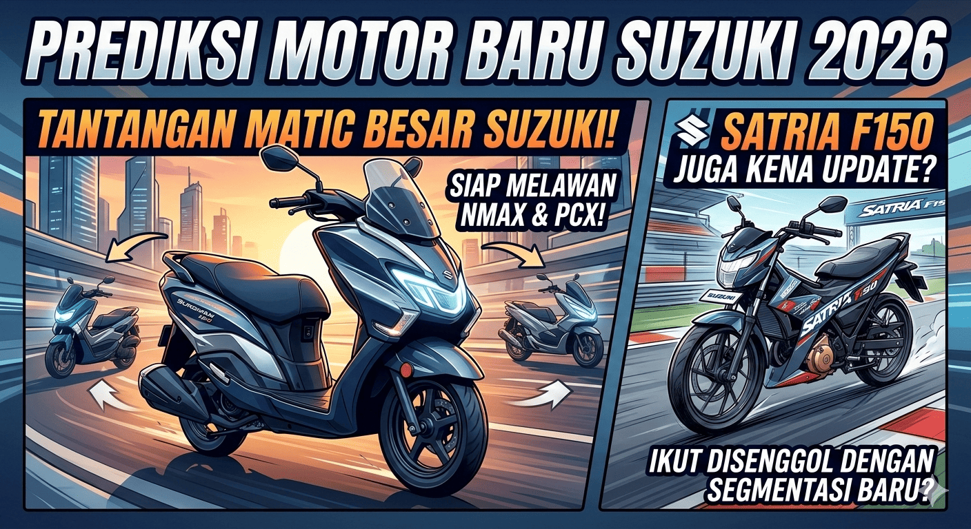 Prediksi Motor Baru Suzuki 2026: Burgman Street 150 Tantang NMAX dan PCX, Satria F150 Ikut Disenggol!