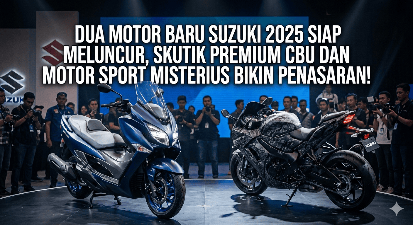 Dua Motor Baru Suzuki 2025 Siap Meluncur, Skutik Premium CBU dan Motor Sport Misterius Bikin Penasaran!