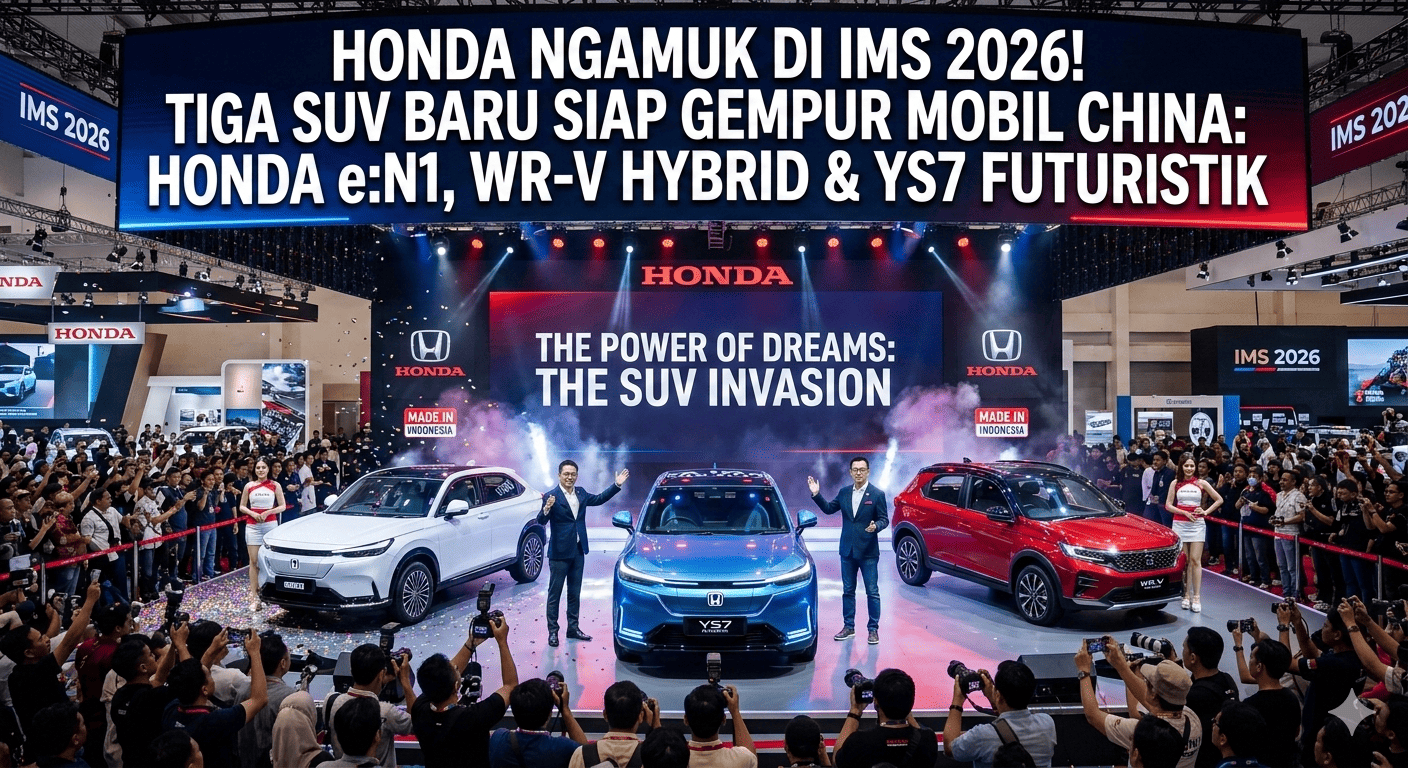 Honda Ngamuk di IMS 2026! Tiga SUV Baru Siap Gempur Mobil China, dari Honda e:N1, WR-V Hybrid hingga YS7 Futuristik