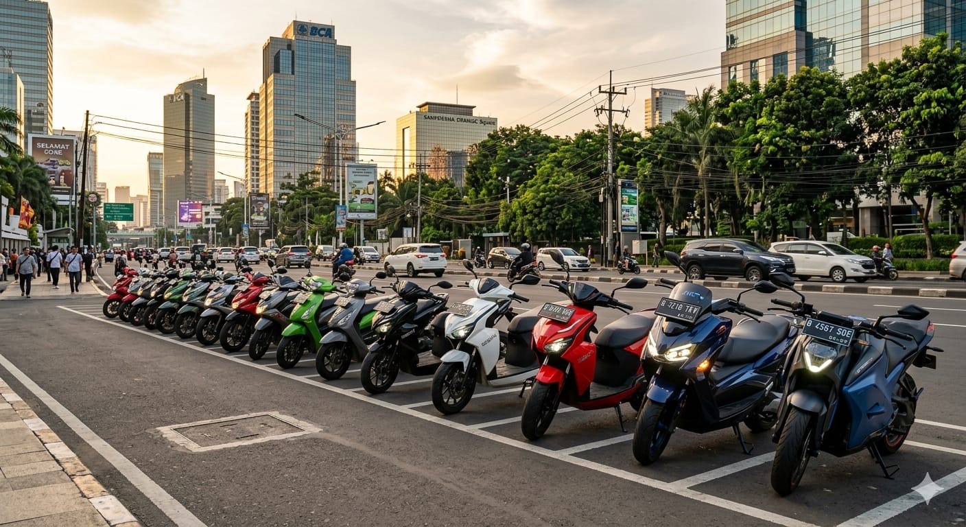 Daftar 10 motor listrik terbaik di Indonesia 2025, fitur canggih, jarak tempuh hingga 130 km, harga mulai Rp18 jutaan.