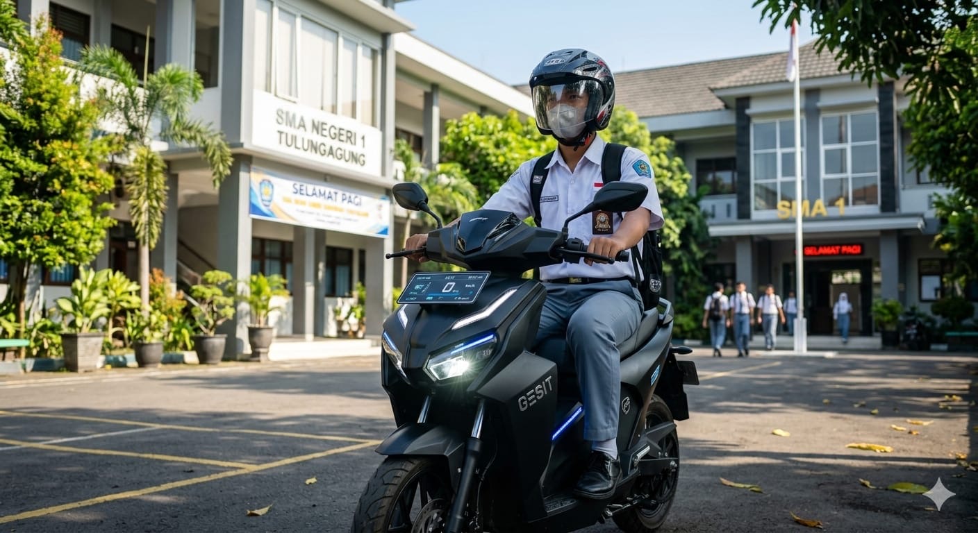Rekomendasi motor listrik untuk anak sekolah 2025, harga mulai Rp13 jutaan, desain keren dan irit biaya operasional.