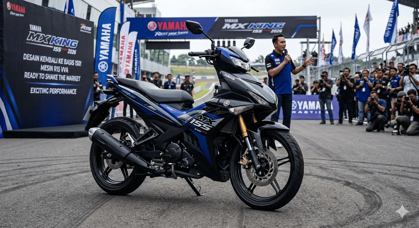 Bocoran New Yamaha MX King 155 VVA 2026 Terungkap! Desain Kembali ke Basis 150, Mesin R15 Siap Guncang Pasar Bebek Sport
