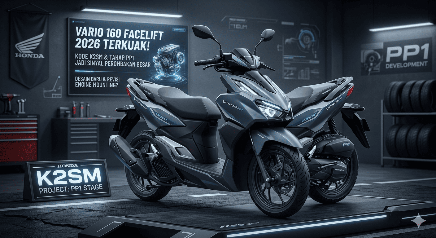 Vario 160 Facelift 2026 Terkuak! Kode K2SM dan Tahap PP1 Jadi Sinyal Perombakan Besar, Desain Baru hingga Revisi Engine Mounting?