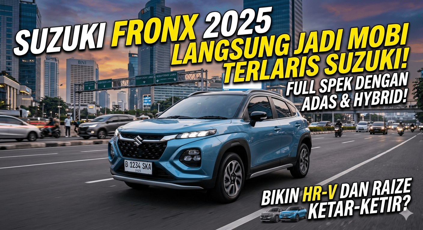 Suzuki Fronx 2025 Langsung Jadi Mobil Terlaris Suzuki, Full Spek dengan ADAS dan Hybrid, Bikin HR-V dan Raize Ketar-Ketir?