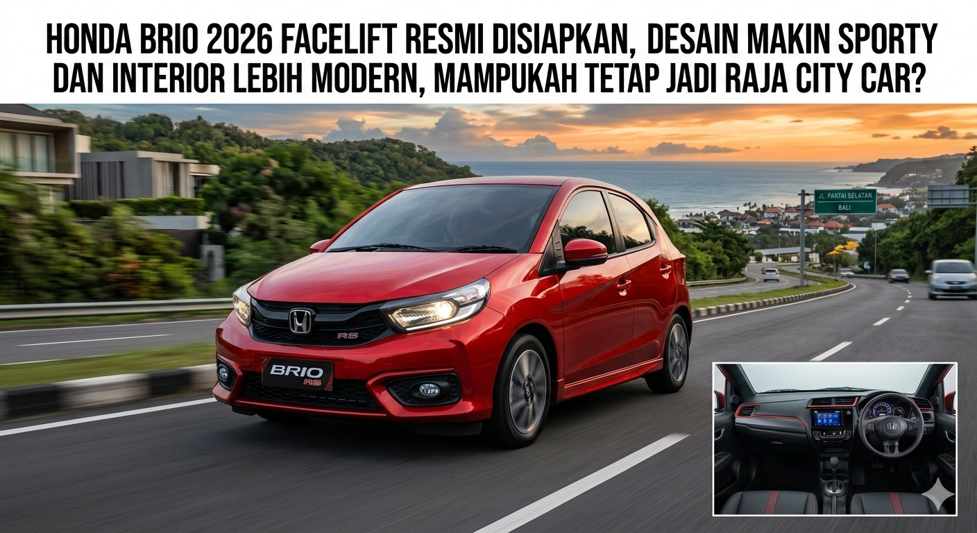Honda Brio 2026 Facelift Resmi Disiapkan, Desain Makin Sporty dan Interior Lebih Modern, Mampukah Tetap Jadi Raja City Car?
