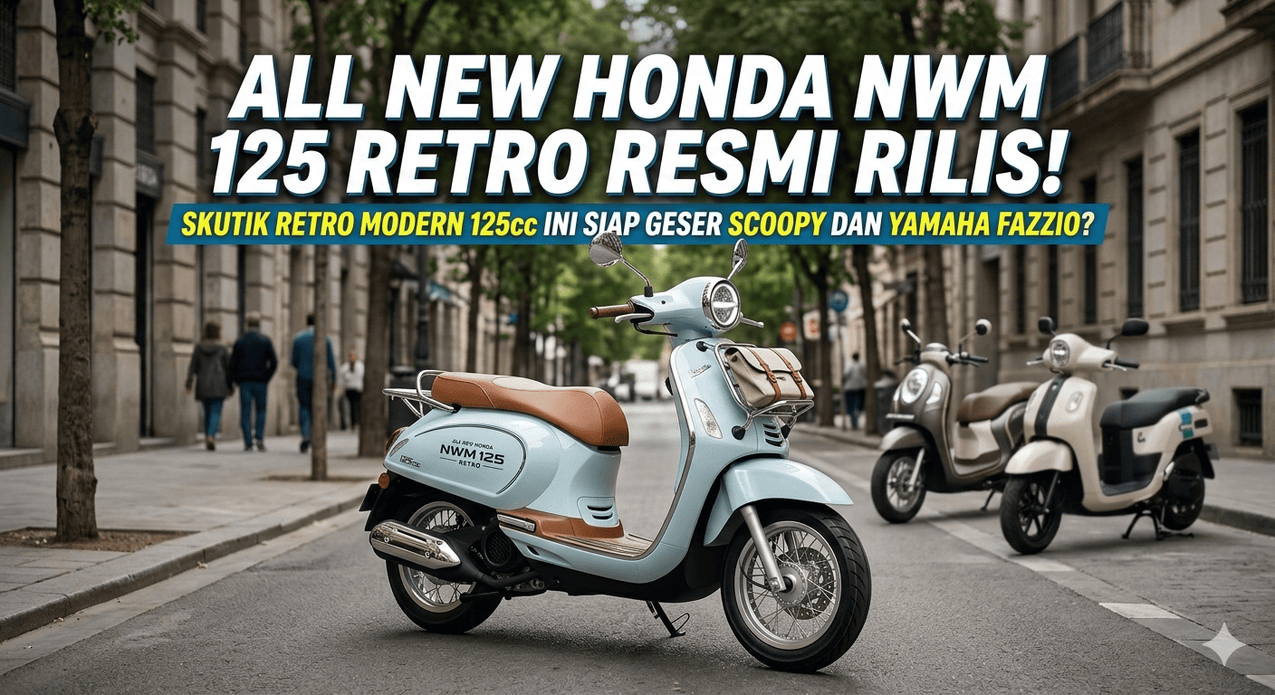 All New Honda NWM 125 Retro Resmi Rilis! Skutik Retro Modern 125 cc Ini Siap Geser Scoopy dan Yamaha Fazzio?