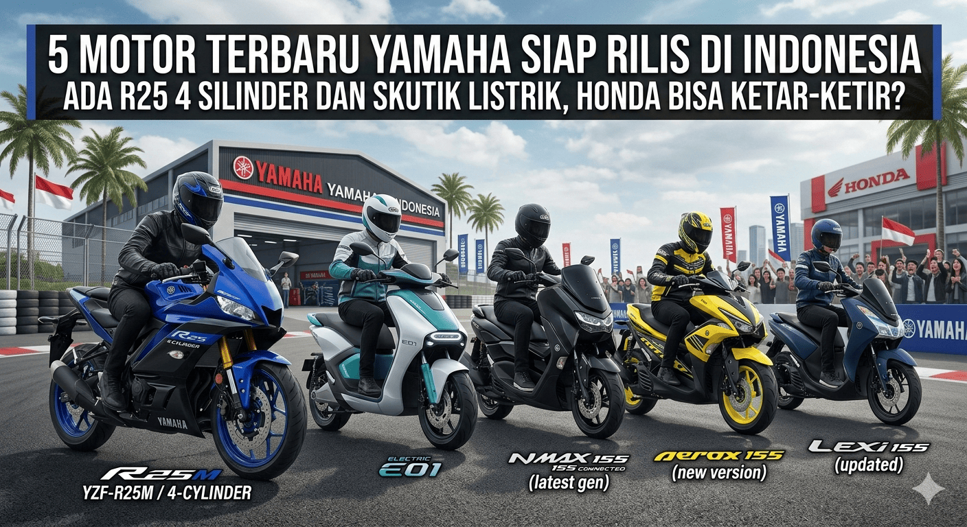 5 Motor Terbaru Yamaha Siap Rilis di Indonesia, Ada R25 4 Silinder dan Skutik Listrik, Honda Bisa Ketar-Ketir?