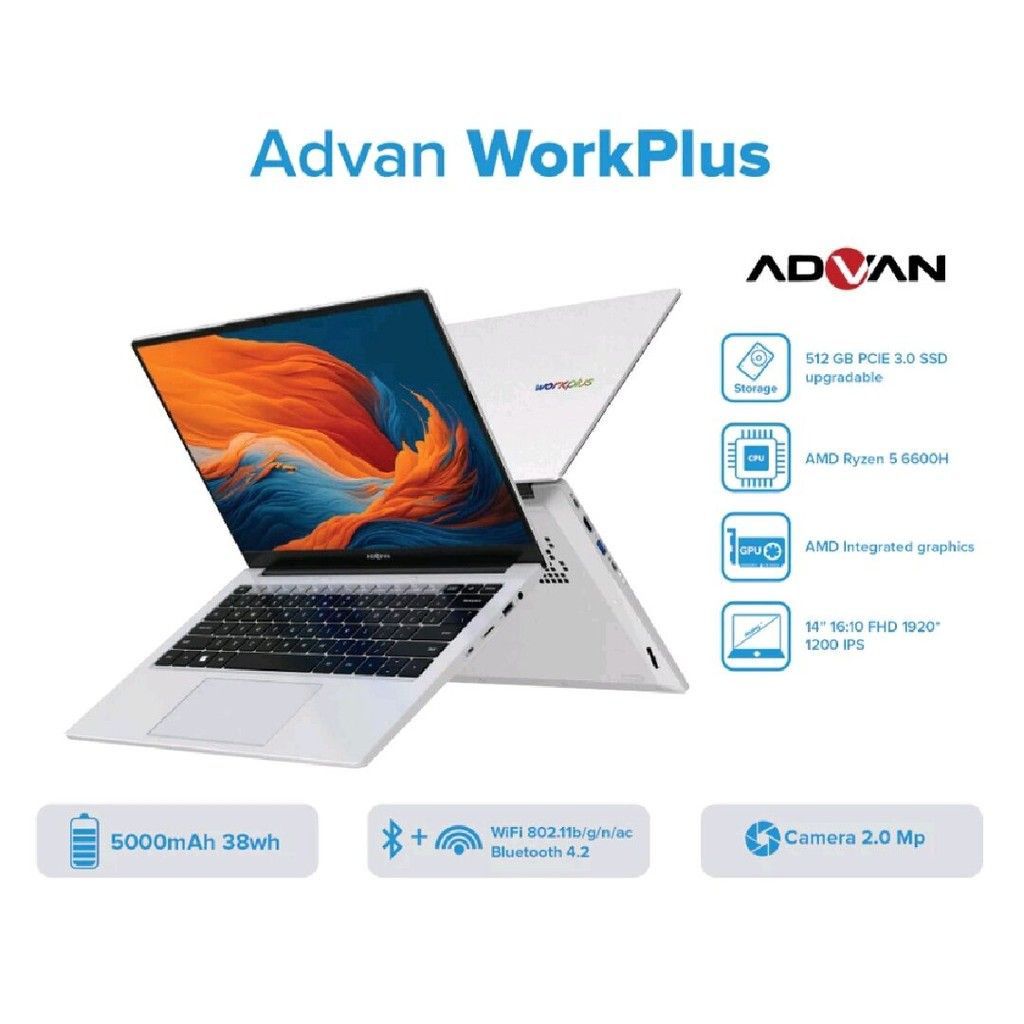 Advance Soul Mate X hadir dengan layar IPS Full HD 14 inci, AMD Athlon 3020E, RAM upgradeable, baterai 5000 mAh, dan harga mulai Rp2 jutaan.