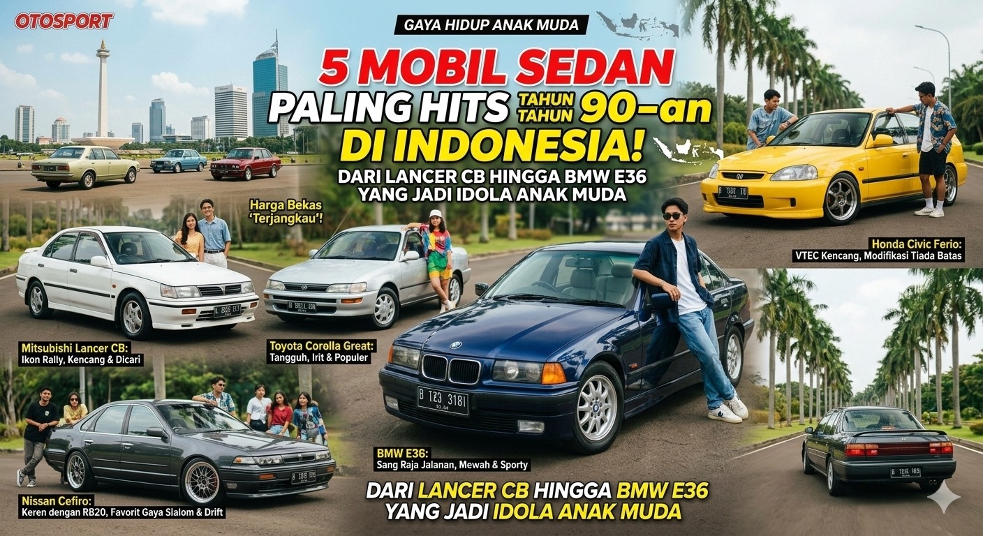 5 Mobil Sedan Paling Hits Tahun 90-an di Indonesia, Dari Lancer CB hingga BMW E36 yang Jadi Idola Anak Muda