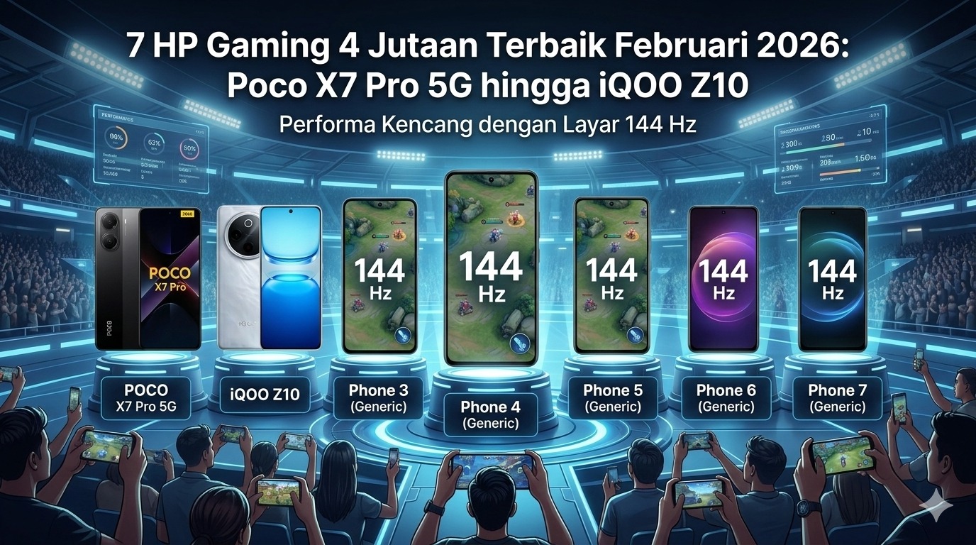 7 HP Gaming 4 Jutaan Terbaik Februari 2026: Poco X7 Pro 5G hingga iQOO Z10, Performa Kencang dengan Layar 144 Hz