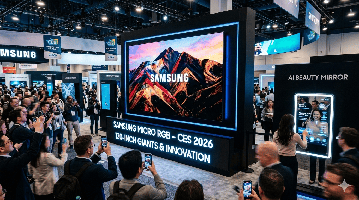 Samsung Micro RGB Gegerkan CES 2026, TV Raksasa 130 Inci hingga AI Beauty Mirror Jadi Sorotan Teknologi Terbaru