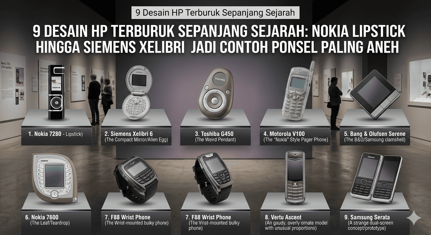 9 Desain HP Terburuk Sepanjang Sejarah: Nokia Lipstick hingga Siemens Xelibri Jadi Contoh Ponsel Paling Aneh