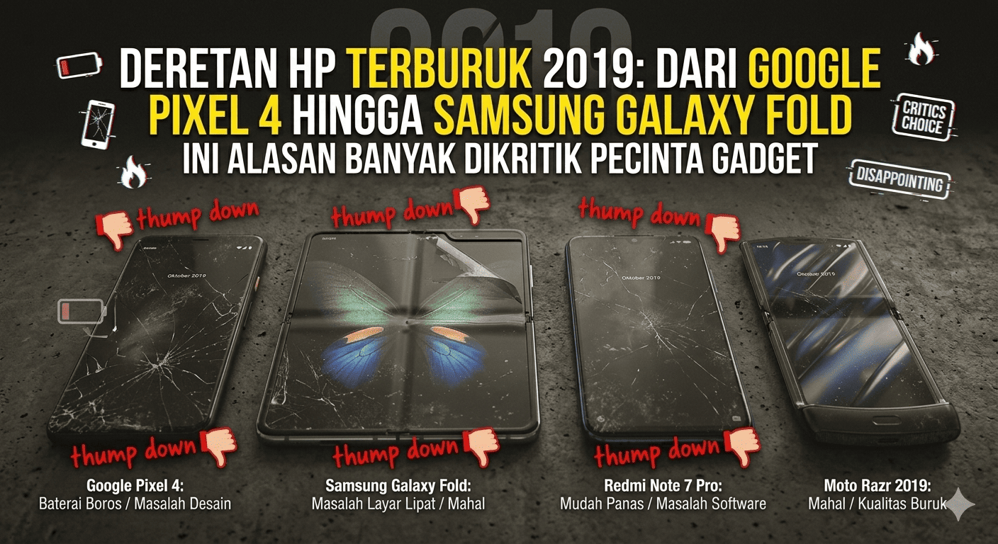 Deretan HP Terburuk 2019: Dari Google Pixel 4 hingga Samsung Galaxy Fold, Ini Alasan Banyak Dikritik Pecinta Gadget
