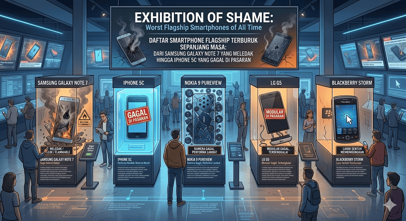 Daftar Smartphone Flagship Terburuk Sepanjang Masa: Dari Samsung Galaxy Note 7 yang Meledak hingga iPhone 5C yang Gagal di Pasaran