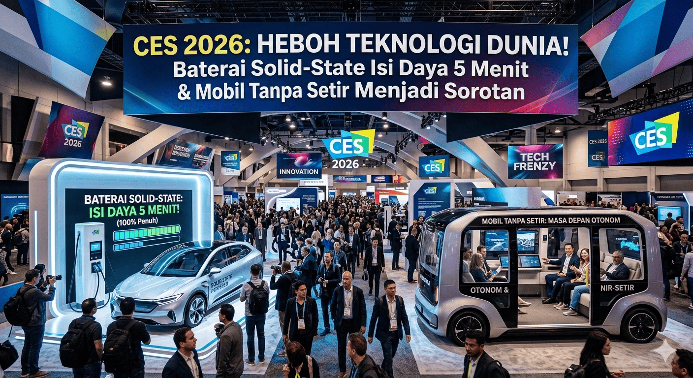 CES 2026 Bikin Dunia Teknologi Heboh! Baterai Solid-State Isi Daya 5 Menit hingga Mobil Tanpa Setir Jadi Sorotan