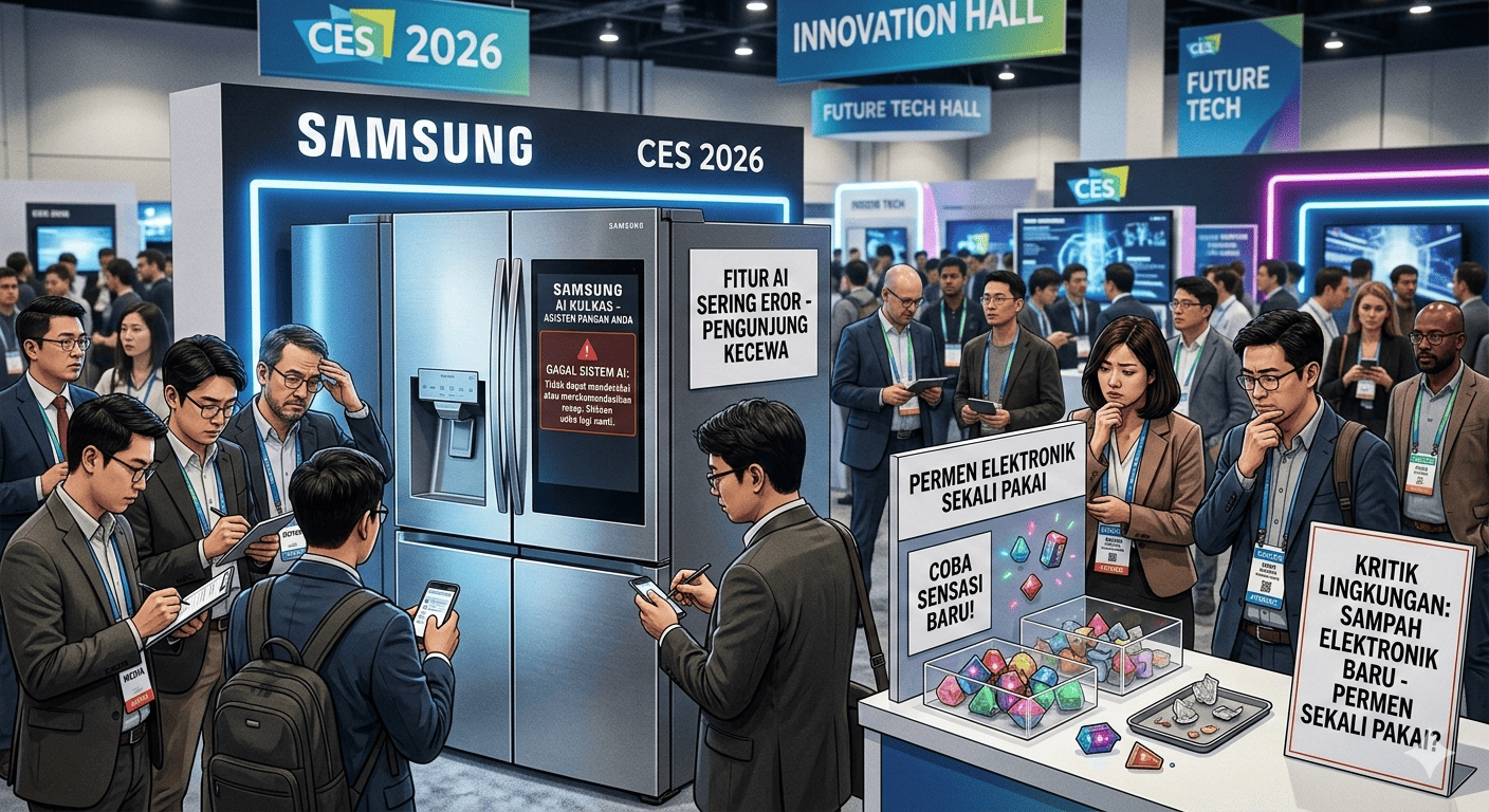 Produk Teknologi Terburuk CES 2026 Tuai Kritik: Dari Kulkas AI Samsung yang Sering Gagal hingga Permen Elektronik Sekali Pakai