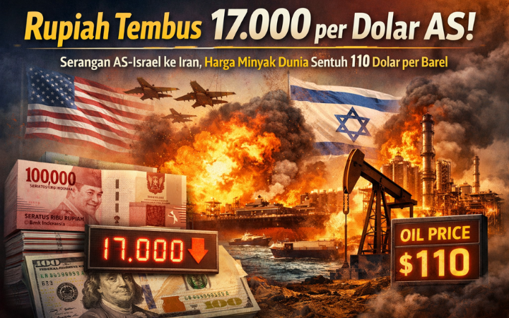 Ilustrasi Dollar ke rupiah kini nilai mata uang anjlok tembus 17.000.