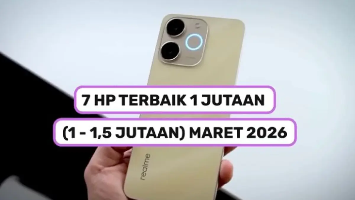 Cek rekomendasi HP 1 jutaan terbaik 2026! Ada baterai 6.300 mAh, layar 120Hz, & desain mirip iPhone. Murah tapi spek gahar buat Lebaran!