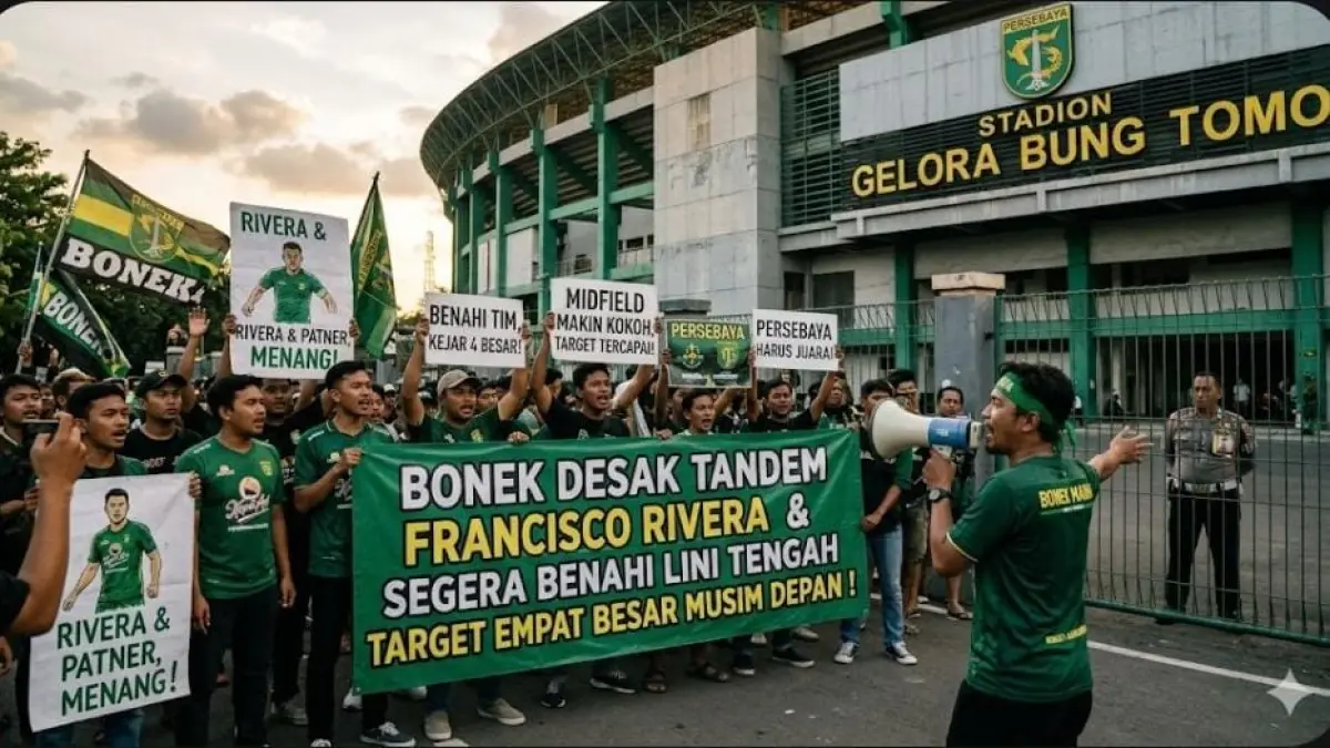 Bonek desak tandem Francisco Rivera, Persebaya Surabaya segera benahi lini tengah demi target empat besar musim depan.