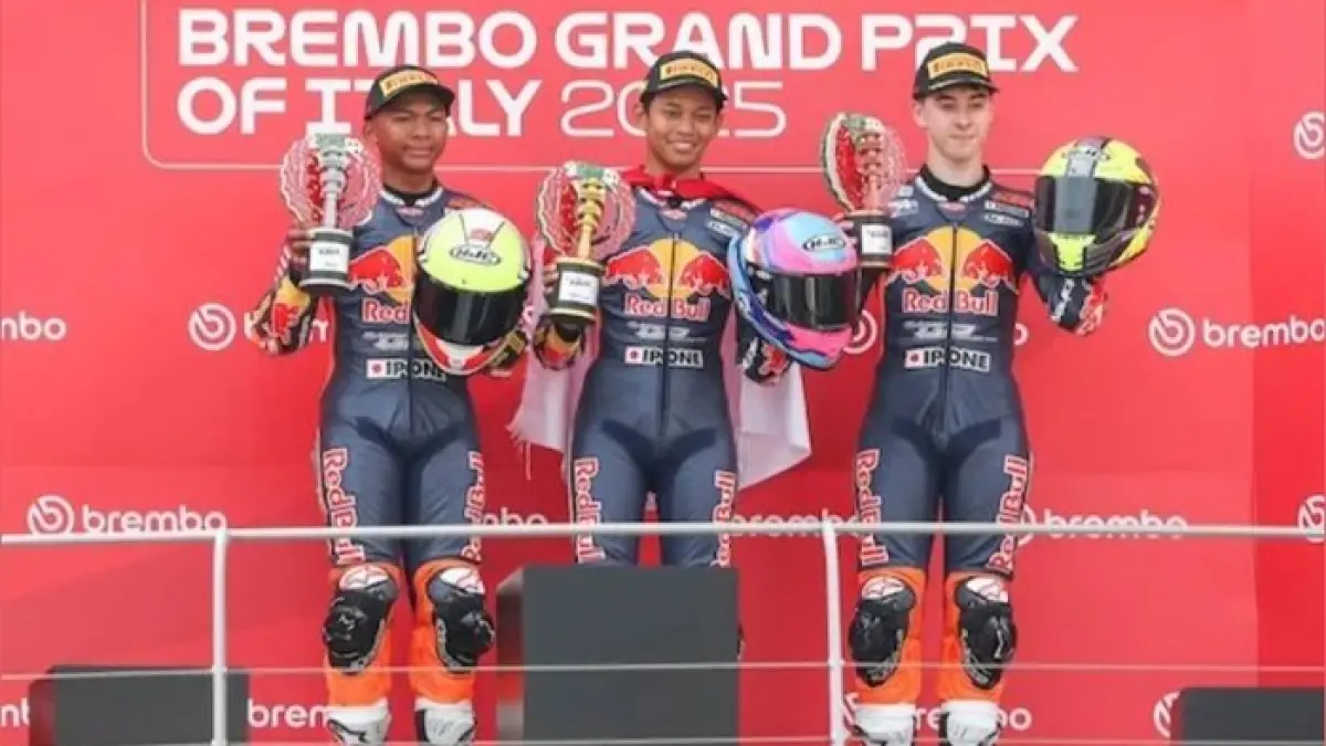 Sosok Veda Ega Pratama, pembalap muda Indonesia yang sukses pecahkan sejarah Moto3 2026 dan jadi bintang baru dunia.