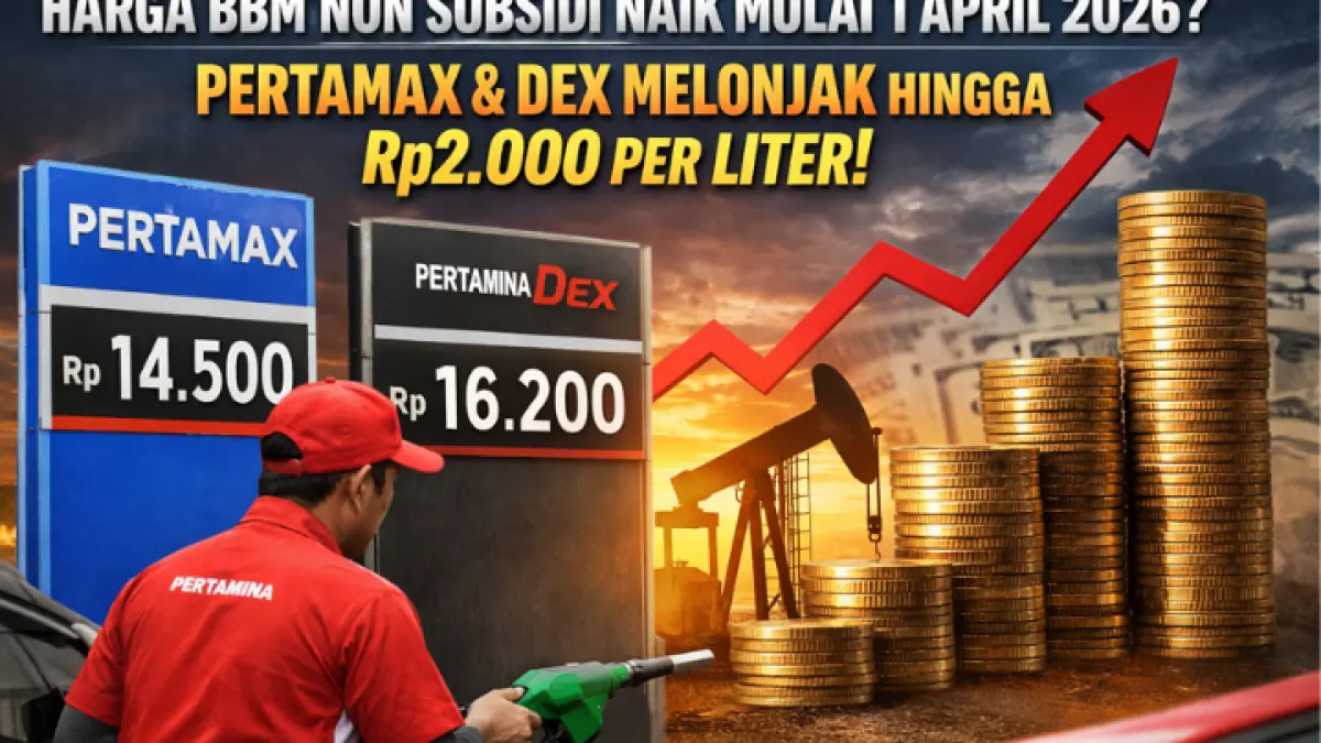 Harga BBM non subsidi diprediksi naik mulai 1 April 2026, Pertamax dan Dex berpotensi naik hingga Rp2.000 per liter.