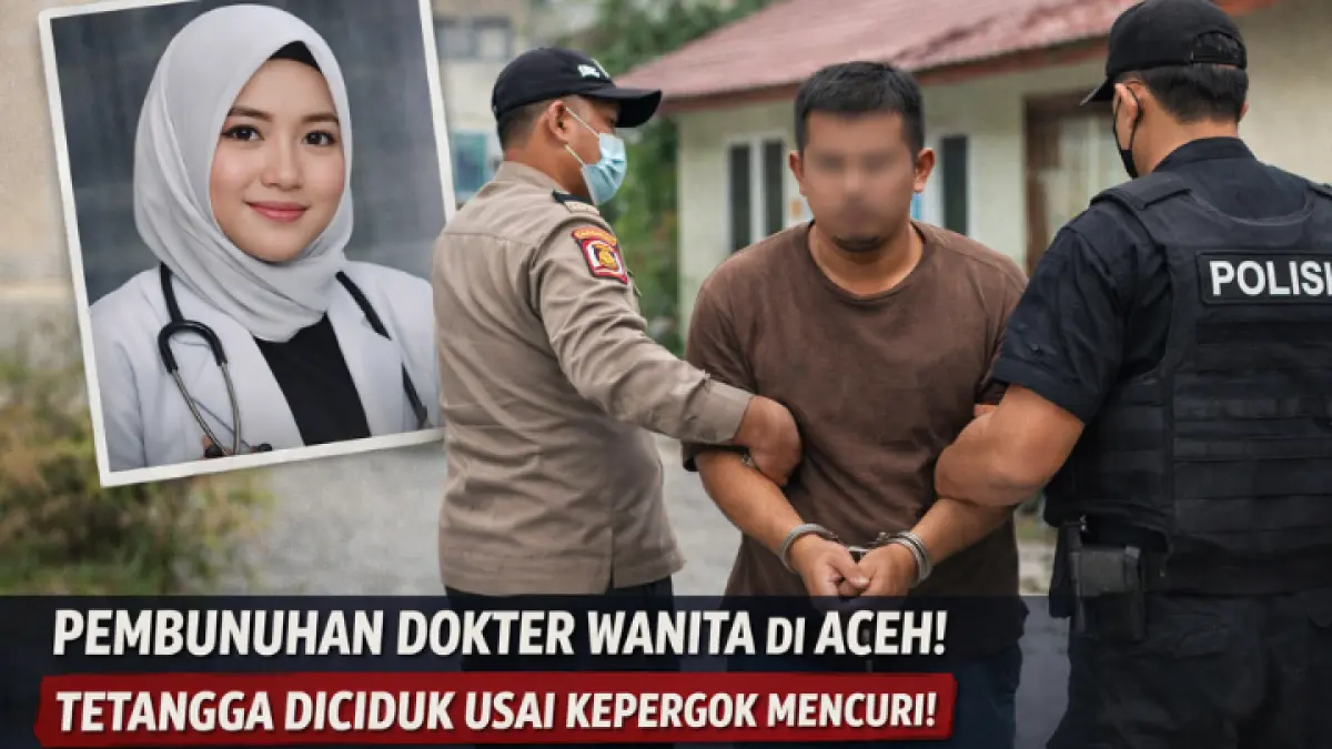 Polisi menangkap pelaku pembunuhan dokter perempuan di Aceh, terungkap motif pencurian yang berujung tragis.