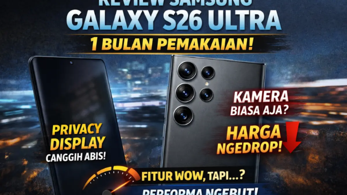 Review Samsung Galaxy S26 Ultra setelah 1 bulan: fitur privacy display jadi andalan, tapi kamera dan harga justru menuai sorotan. (AI)

