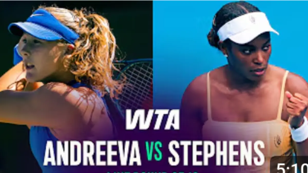 Duel sengit babak 16 besar WTA Linz antara Mirra Andreeva dan Sloane Stephens, diwarnai permainan agresif dan momen krusial yang menentukan kemenangan.  (WTA)
