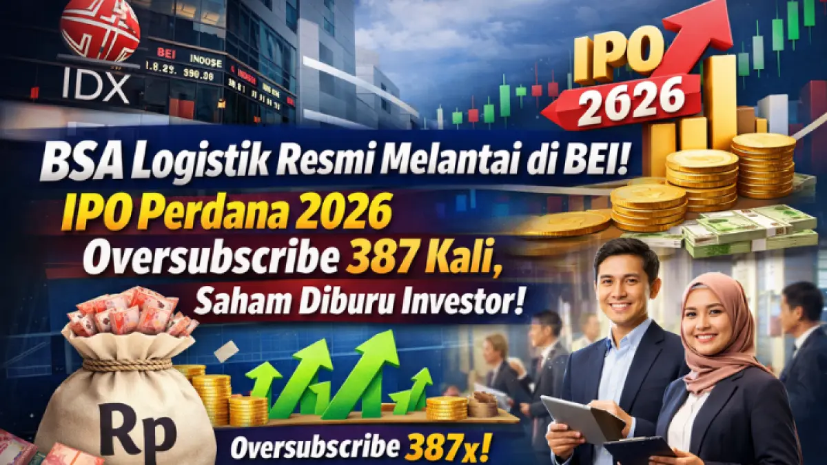IPO perdana WBSA langsung diserbu investor dengan oversubscribe hingga 387 kali, menandai kuatnya minat pasar terhadap saham logistik di awal 2026. (AI)
