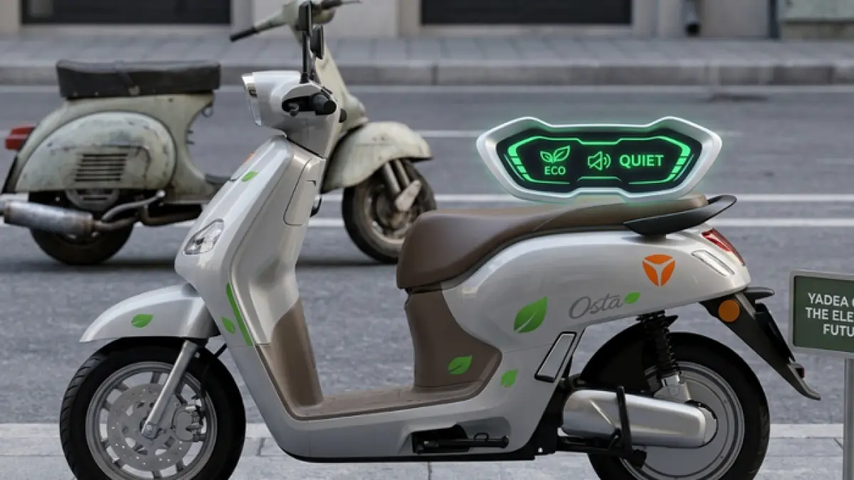 Review Yadea Osta motor listrik 150 km, nyaman dipakai harian dengan fitur lengkap dan performa halus. Ilustrasi Gemini AI