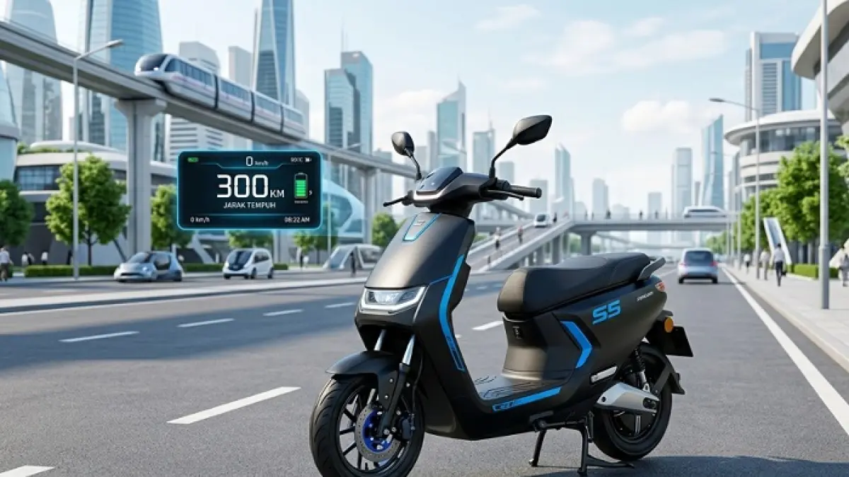 Zongsen IS5 hadir sebagai motor listrik hybrid dengan jarak tempuh hingga 300 KM dan teknologi canggih yang efisien. Ilustrasi Gemini AI