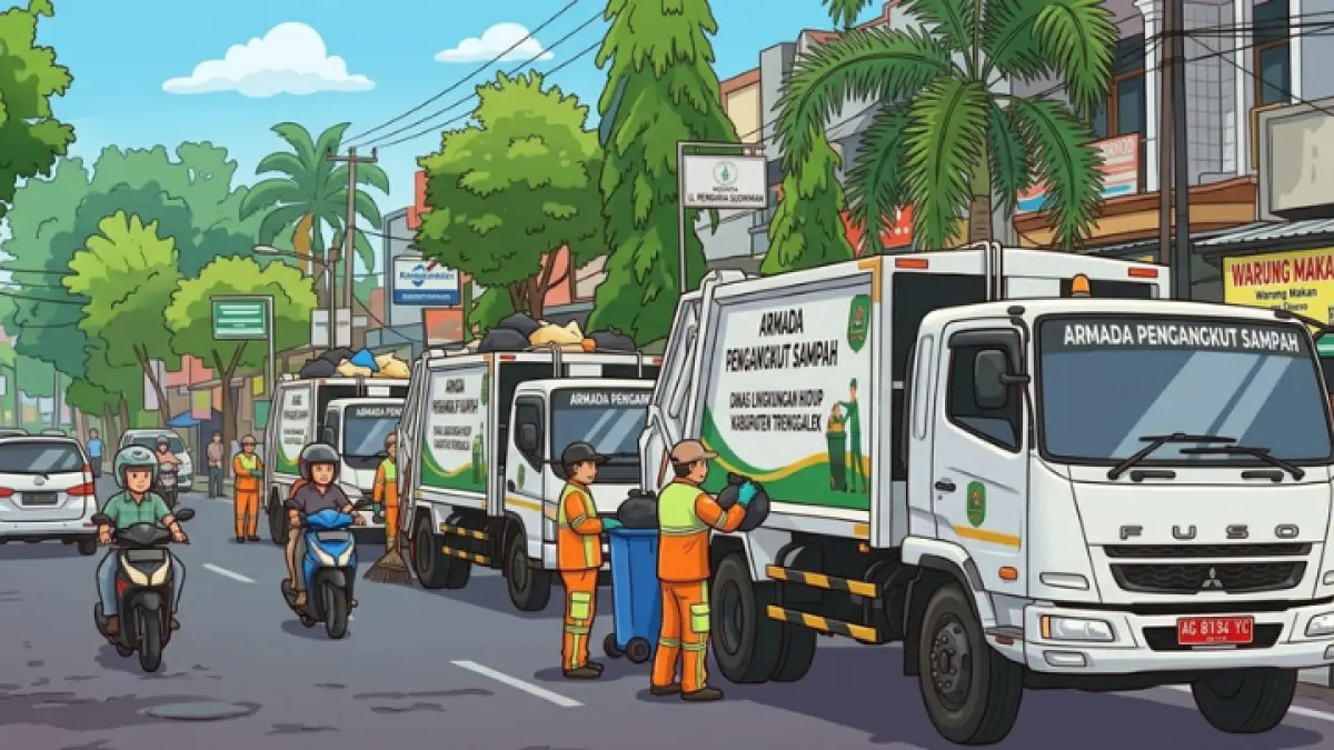 TERBATAS: Armada pengangkut sampah terbatas dan fisik yang rusak jadi sorotan.  
(FATRA ADITYA/RADAR TRENGGALEK)